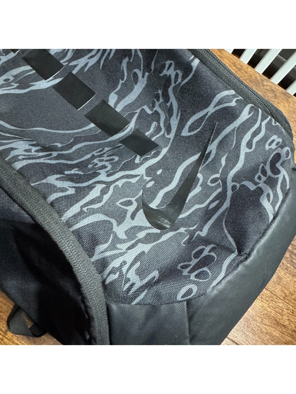 Nike Hoops Elite Pro 38L Basketball Backpack Tiger Camo Black Grey BA5555-011 - Picture 4 of 14